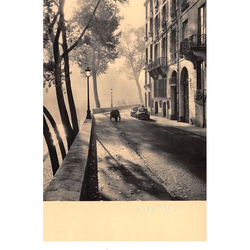 Albert MONIER : paris matin d'automne, quai d'anjou - tres bon etat