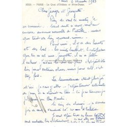 Albert MONIER : paris le quai d'orleans et notre-dame - tres bon etat
