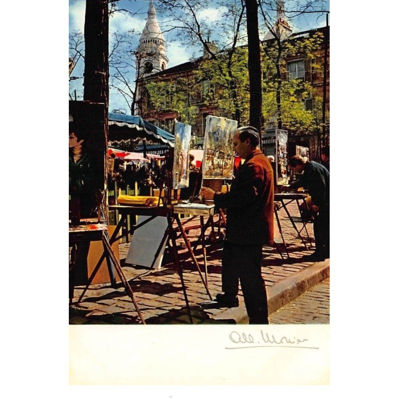 Albert MONIER : paris place du tertre a  montmartre - tres bon etat