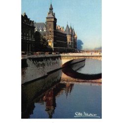 Albert MONIER : paris la seine et le palais de justice - tres bon etat