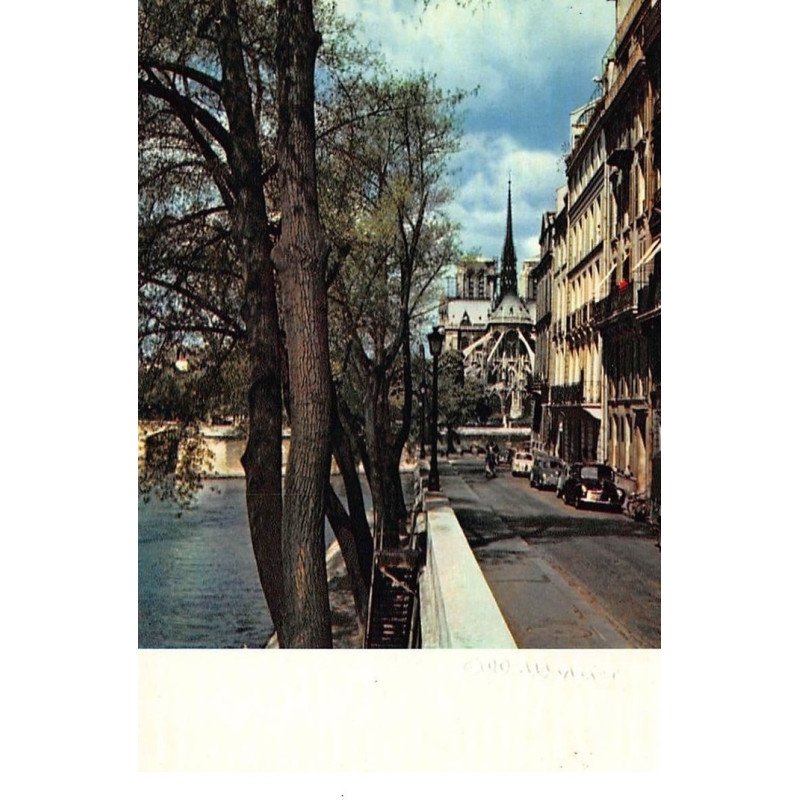 Albert MONIER : paris le quai d'orleeans et notre-dame - tres bon etat