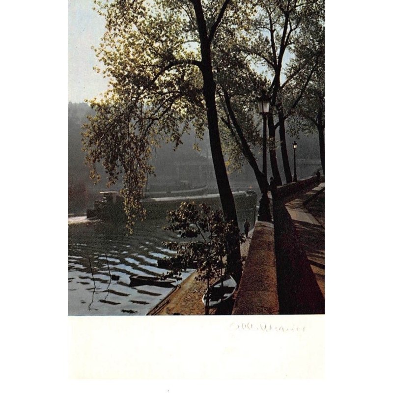 Albert MONIER : paris la seine au quai d'anjou - tres bon etat