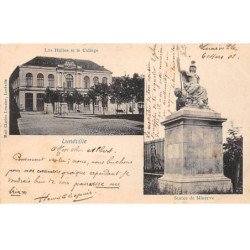 LUNEVILLE - Les Halles et le Collège - Statue de Minerve - très bon état