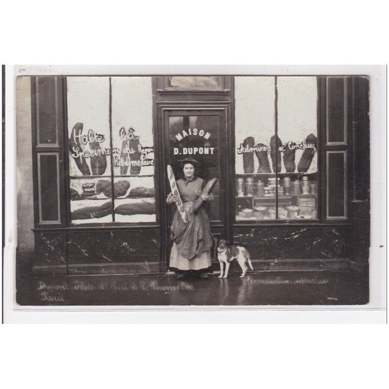 PARIS : maison D. Dupont, boulangerie, photo montage - tres bon etat