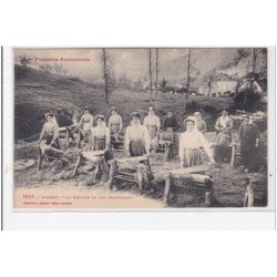 MASSAT : le broyage du lin (gargassado) - tres bon etat