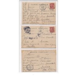 CAUDERAN : pensionnat, chapelle, 3 CPA - tres bon etat