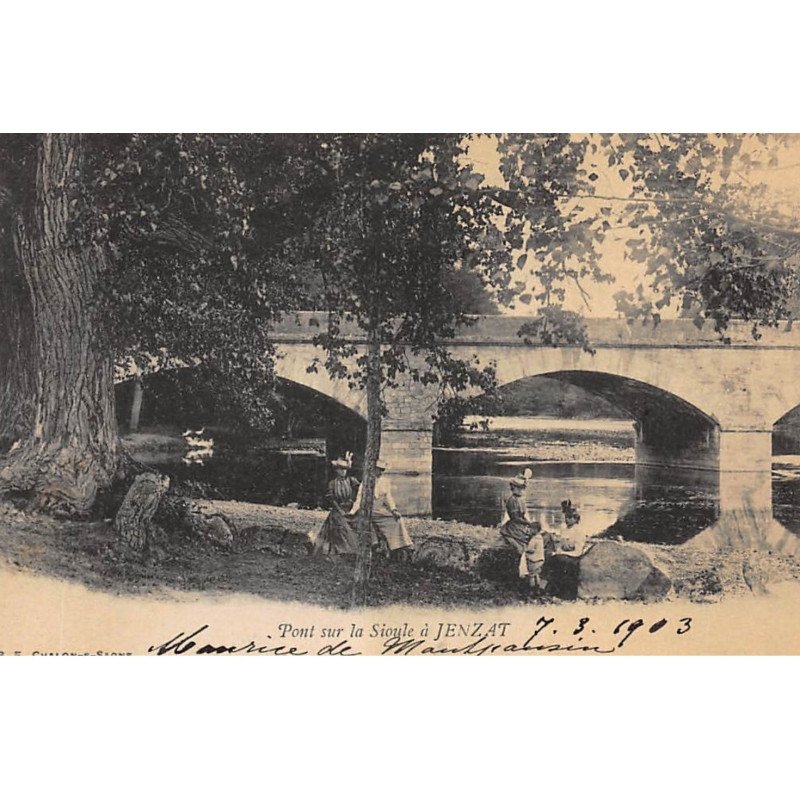 JENZAT : pont sur la sioule à jenzat - etat