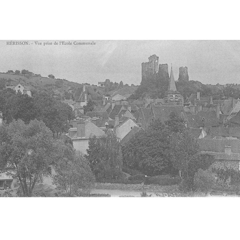 HERISSON : vue prise de l'ecole communale - tres bon etat