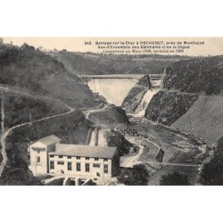 ROCHEBUT : vue d'ensemble des batiments et de la digue commencé en mars 1906 - tres bon etat