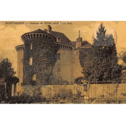 MONTAIGUET : chateau du XIVe siecle (cote est) - etat