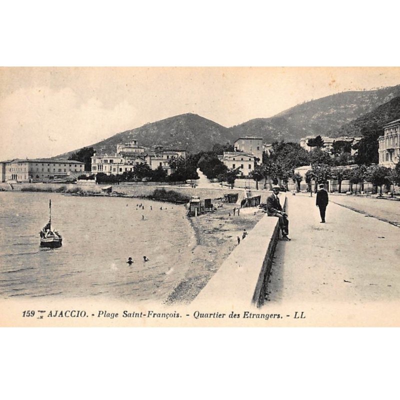 AJACCIO : plage saint-francois, quartier des etrangers - tres bon etat