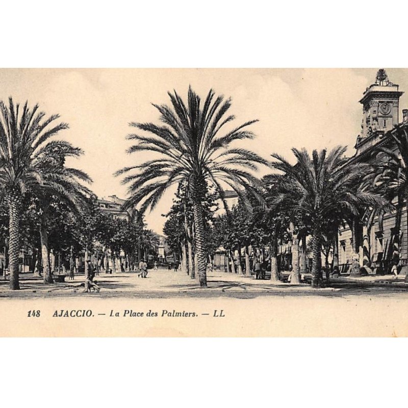 AJACCIO : la place des palmiers - tres bon etat