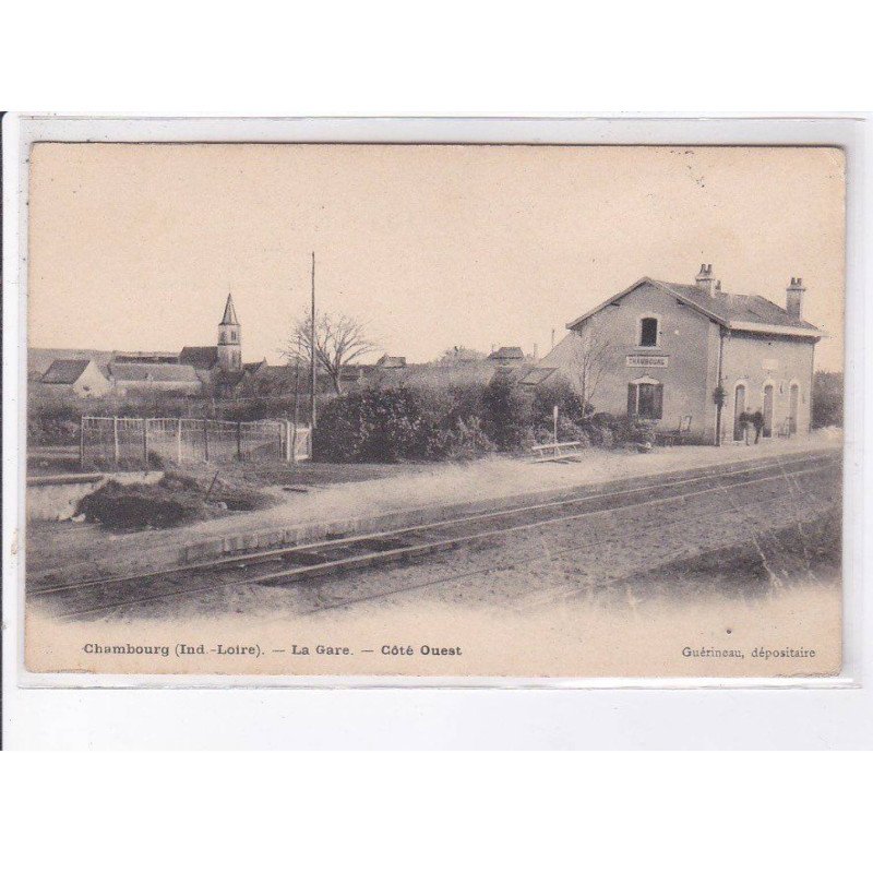 CHAMBOURG: la gare, côté ouest - très bon état