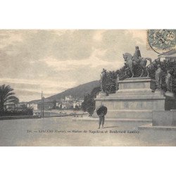 AJACCIO : statue de napoléon et boulevard lautivy - etat