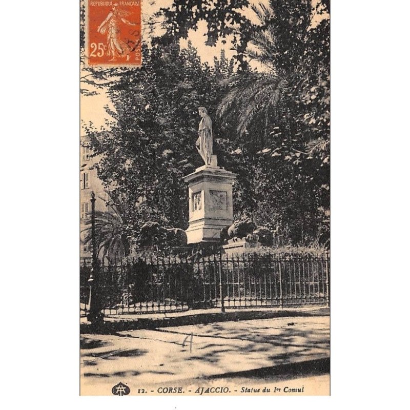 AJACCIO : statue du 1er consul - tres bon etat
