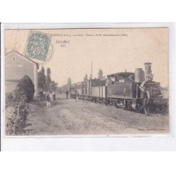 LOUANS: la gare, chemin de fer départemental 1889 (partiellement décollée) - état