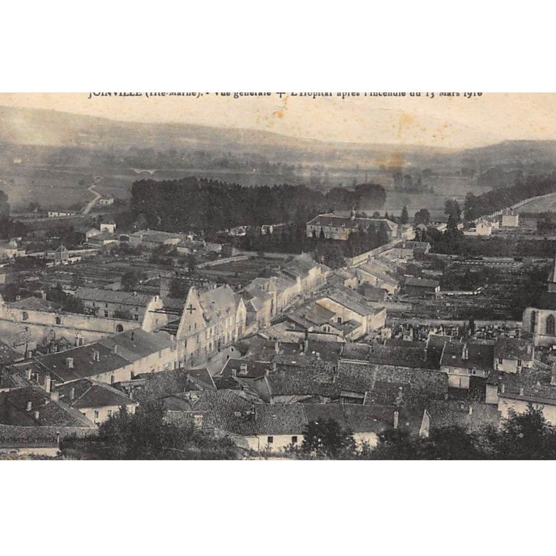 JOINVILLE : vue generale l'hopital apres l'incendie du 13 mars 1916 - etat