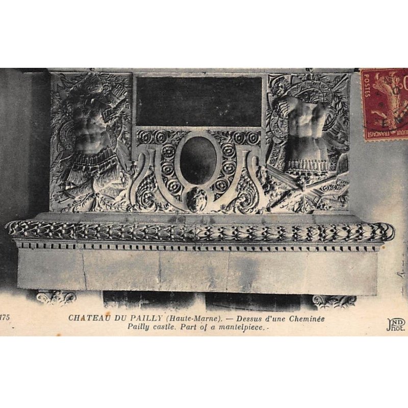 CHATEAU DU PAILLY : dessus d'une cheminée - etat