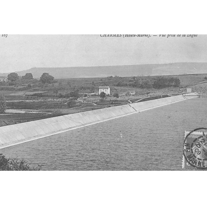 CHARMES : vue prise de la digue - tres bon etat