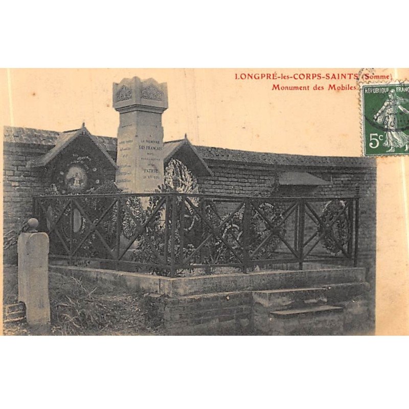 LONGPRE-les-CORPS-SAINTS : monument des mobiles - etat