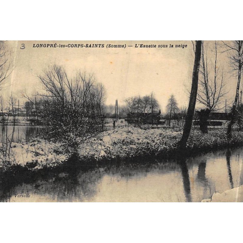 LONGPRE-les-CORPS-SAINTS : l'eauette sous la neige - etat
