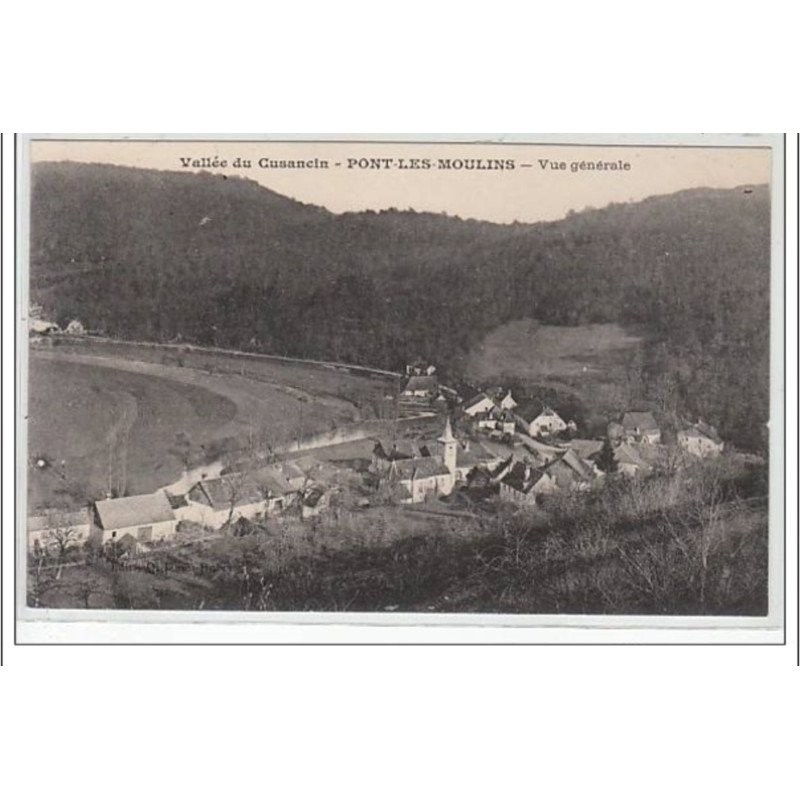 PONT LES MOULINS : vallée du Cusancin - vue générale - très bon état