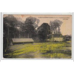 SAINT JEAN DE REBERVILLIERS : le lavoir sur la mare et la forêt - très bon état