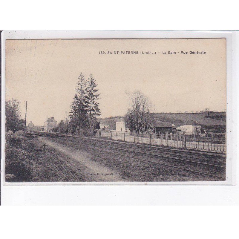 SAINT-PATERNE: la gare, vue générale - très bon état