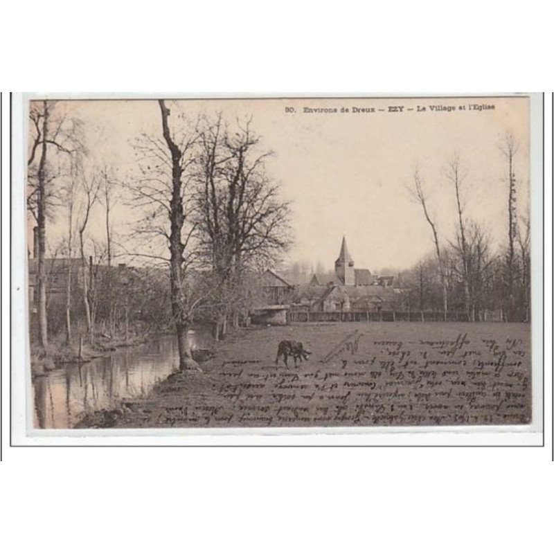 EZY : environs de Dreux - le village et l'église - très bon état