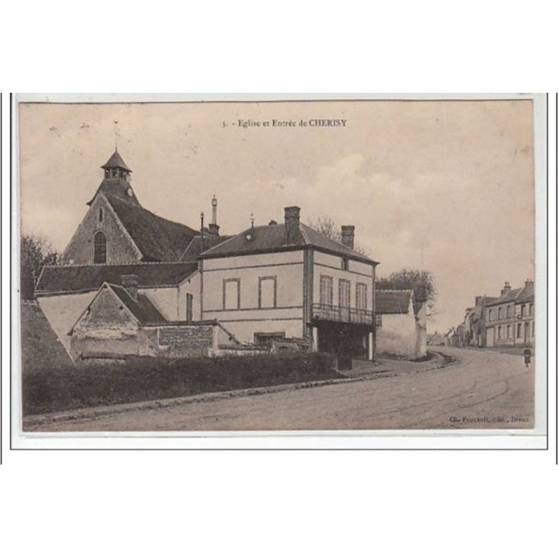 CHERISY : église et entrée de Chérisy - très bon état