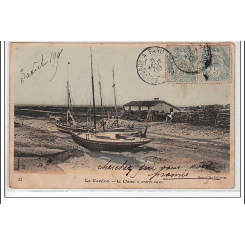 LE VERDON : le chenal à marée basse - très bon état
