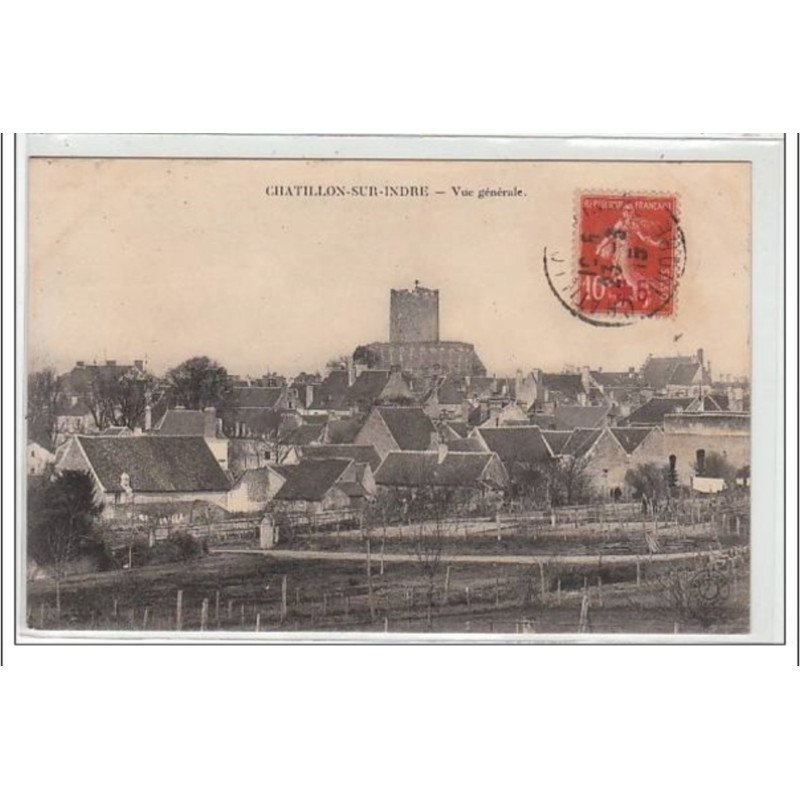 CHATILLON SUR INDRE : vue générale - très bon état