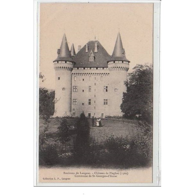 SAINT GEORGES D'AURAC : château de Flaghac (1360) - environs de Langeac - très bon état