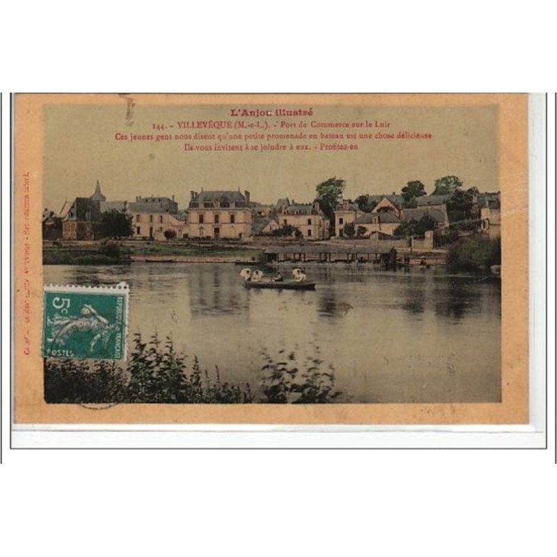 VILLEVEQUE - Port de commerce sur le Loir  - très bon état