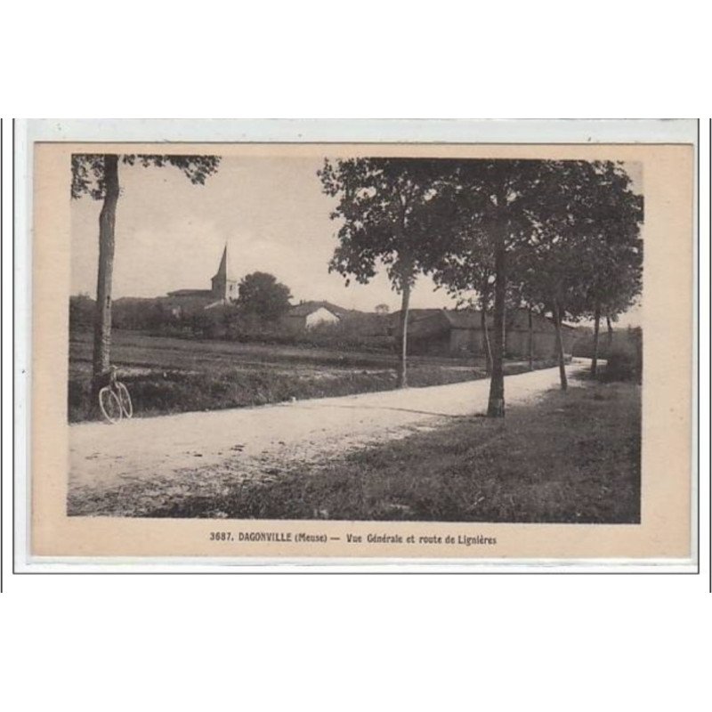 DAGONVILLE : vue générale et route de Lignières - très bon état