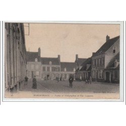 HONSCHOOTE : postes et télégraphes et rue Coppens -  très bon état