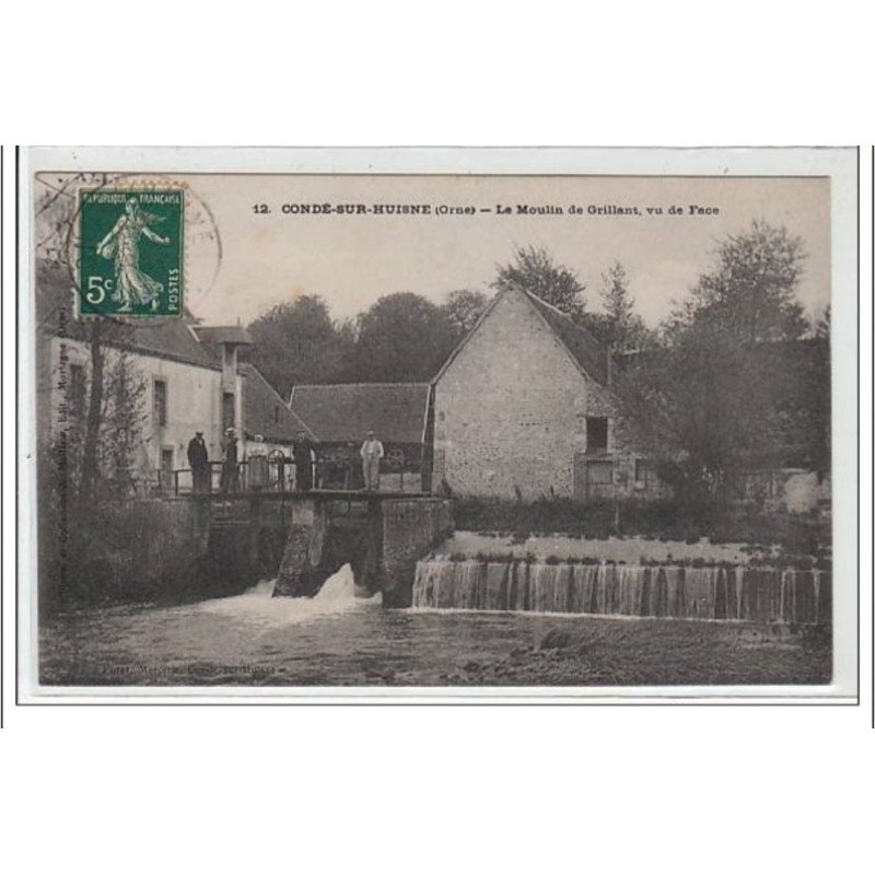 CONDE SUR HUISNE : le moulin de Grillant, vu de face - MOULIN - très bon état