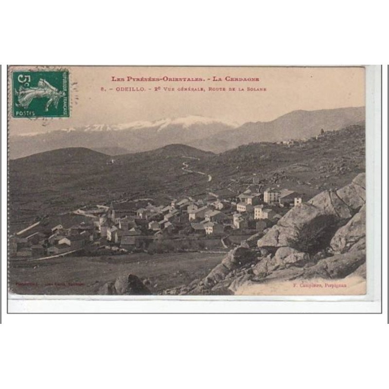 ODEILLO - 2ème vue générale, route de la Solane - très bon état