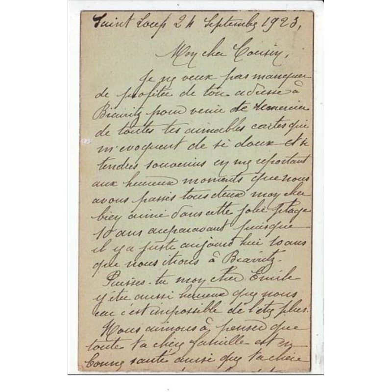 SAINT LOUP SUR SEMOUSE : vue panoramique - CARTE PANORAMIQUE - très bon état