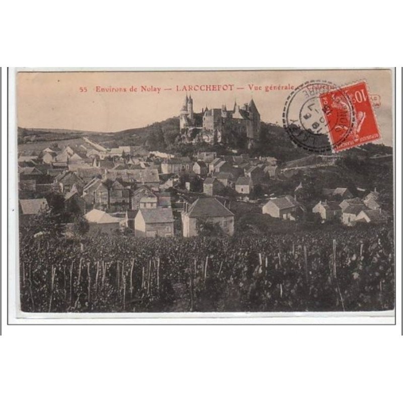 LAROCHEPOT : vue généraleet château - environs de Nolay - très bon état