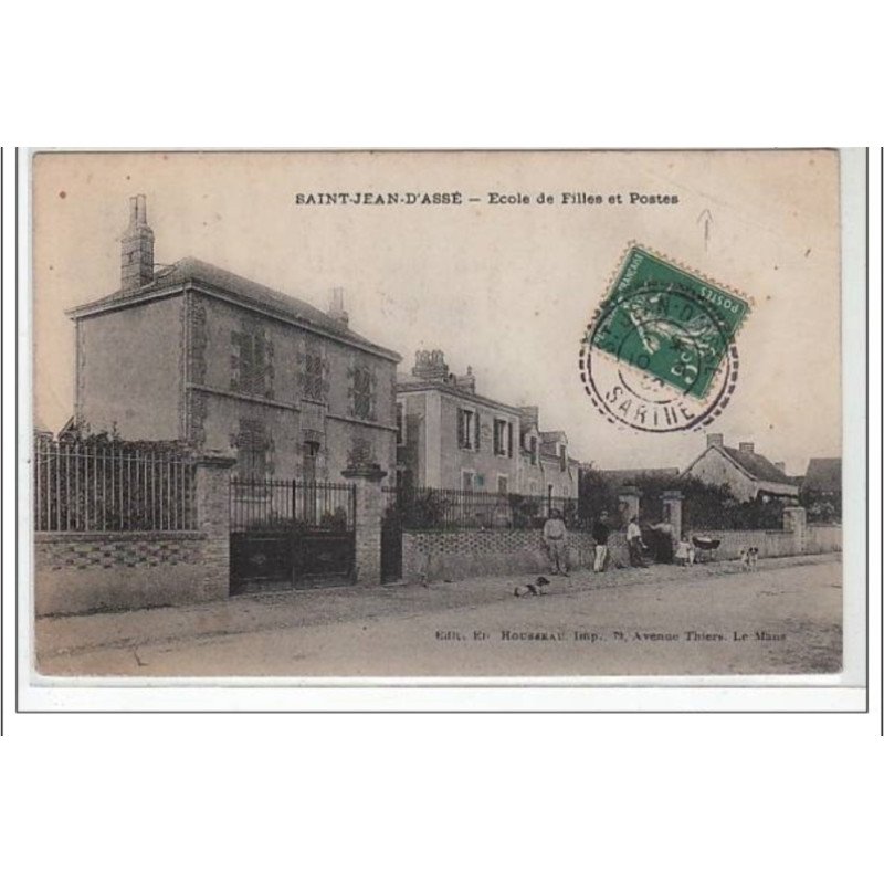 SAINT JEAN D'ASSE : école des filles et poste - état