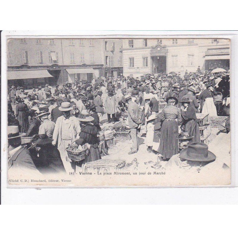 VIENNE: la place miremont, un jour de marché - très bon état