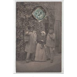 LE MANS : carte photo pendant les fêtes de Bienfaisance 1904 (cachet- travestis) - très bon état