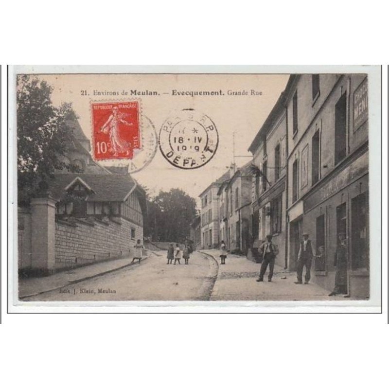 Environs de MEULAN - EVECQUEMONT - Grande Rue - très bon état