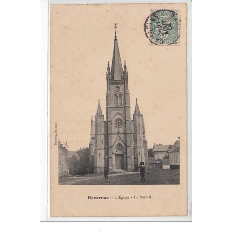 HAVERNAS - L'église, le portail - très bon état