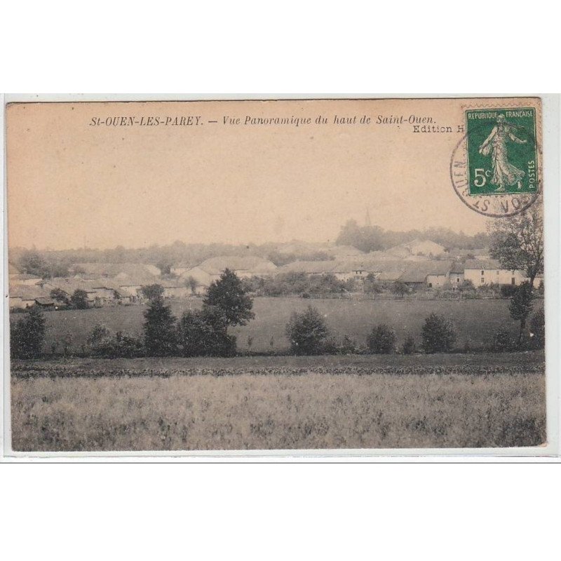 SAINT OUEN LES PARAY : vue panoramique du haut de St Ouen - très bon état