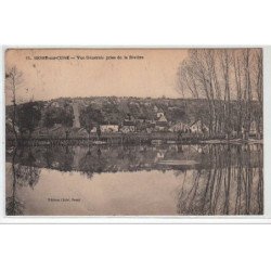 BESSY SUR CURE : vue générale prise de la rivière - très bon état