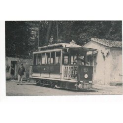 VERSAILLES : "photo environ 1950 format et papier CPA" tramway 27 clagne gare rive droite reservoirs - tres bon etat