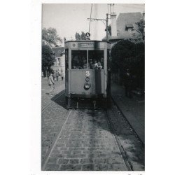 VERSAILLES : "photo environ 1950 format et papier CPA" tramway 3 grandchamp, personnages - tres bon etat