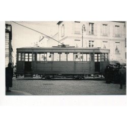 VERSAILLES : "photo environ 1950 format et papier CPA" tramway terminus grandchamp - tres bon etat